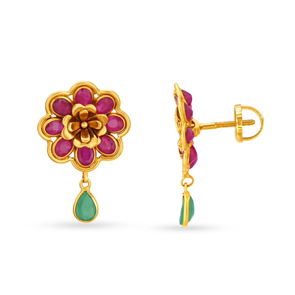 Ruby earrings malabar top