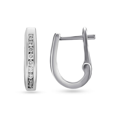 Chic White Gold Hoop Bali Earrings