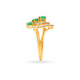 Heart Shape Emerald And Diamond Studded Ring,,hi-res image number null