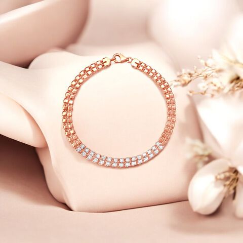 Gleaming Grid Diamond Bracelet