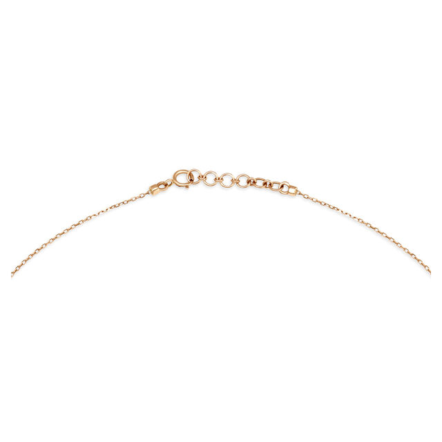 14KT White And Rose Gold Diamond Pendant with Chain,,hi-res image number null