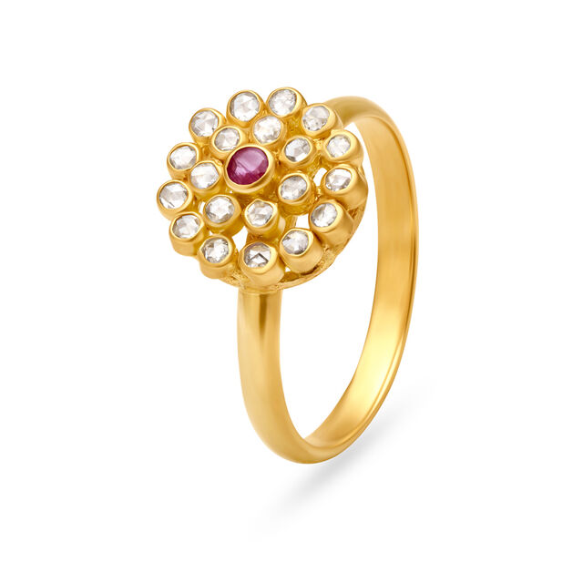 Magnificent Floral Gold Finger Ring,,hi-res image number null