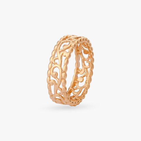 Filigree Scrollwork Gold Ring