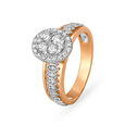 Glimmering 18 Karat White And Rose Gold And Diamond Cluster Ring,,hi-res image number null