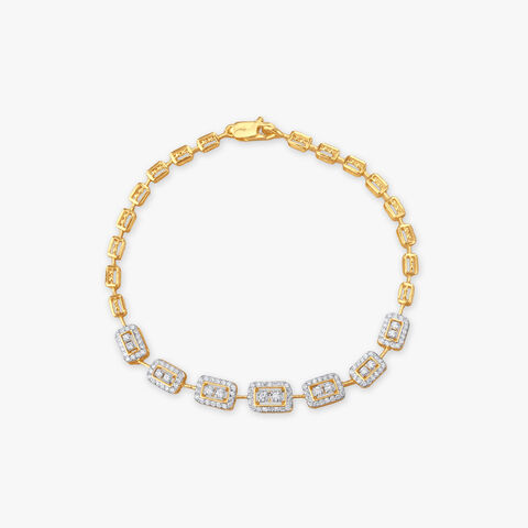 Grid Glam Diamond Bracelet