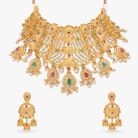 Chakkri Garden Gold Necklace Set