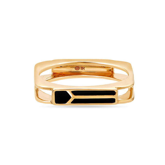 14 KT Yellow Gold Bold Boxy Ring,,hi-res image number null