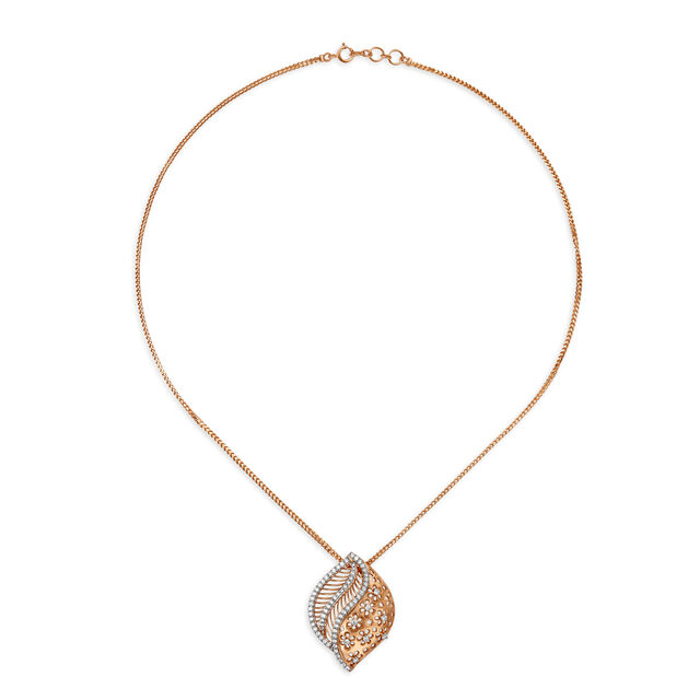 Gorgeous Paisley Diamond Pendant with Chain,,hi-res image number null
