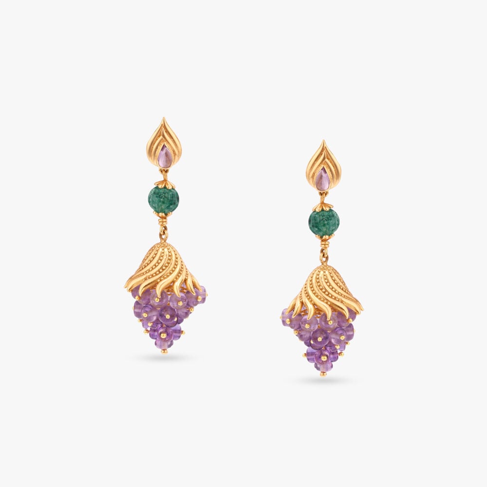Twilight Vinefall Gold Drop Earrings