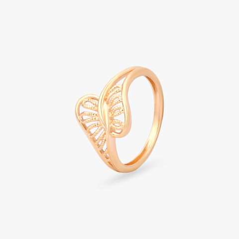 Petal Arc Gold Ring