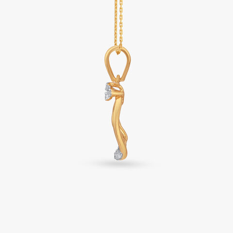 Flower Crest Diamond Pendant