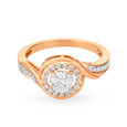 Sophisticated 18 Karat Rose Gold And Diamond Cluster Ring,,hi-res image number null