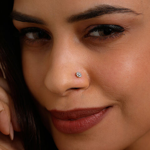 Dainty Bloom Diamond Nose Pin