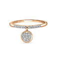 14 KT Reversible Heart Rose Gold and Diamond Ring,,hi-res image number null