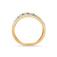 14 KT Yellow Gold Wave Diamond Eternity Ring,,hi-res image number null