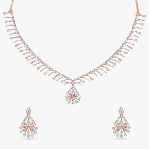 Celestial Stardust Natural diamond Necklace Set
