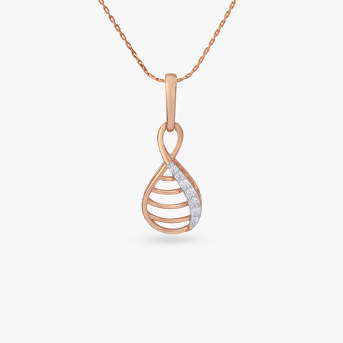 Blushed Flow Diamond Pendant