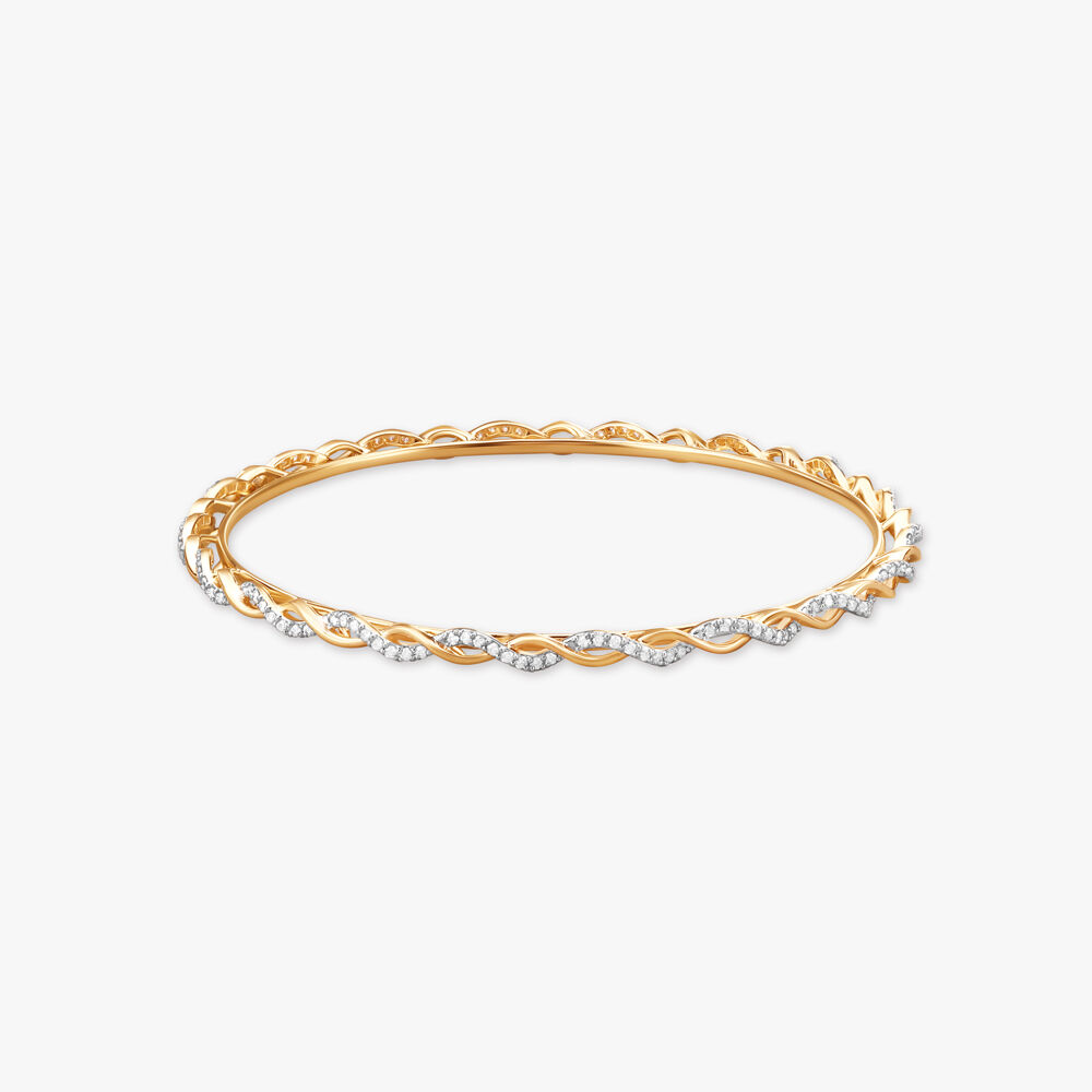 Intertwined Grace Diamond Bangle