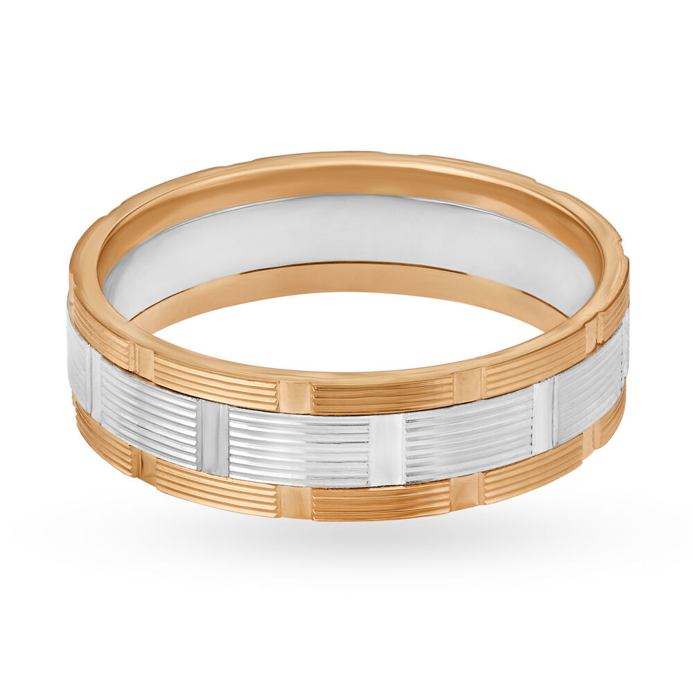 Platinum and rose gold ring top