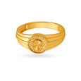 Textured Gold Finger Ring for Men,,hi-res image number null