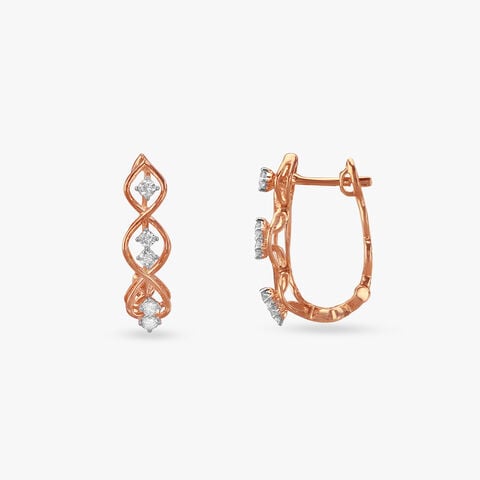 Lustrous Loops Diamond Hoop Earrings