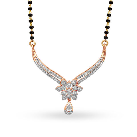 Sublime Diamond Mangalsutra in Yellow and Rose Gold