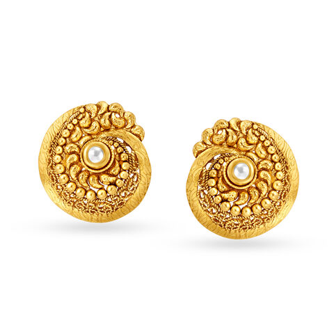 Enchanting Gold Pendant and Earrings Set