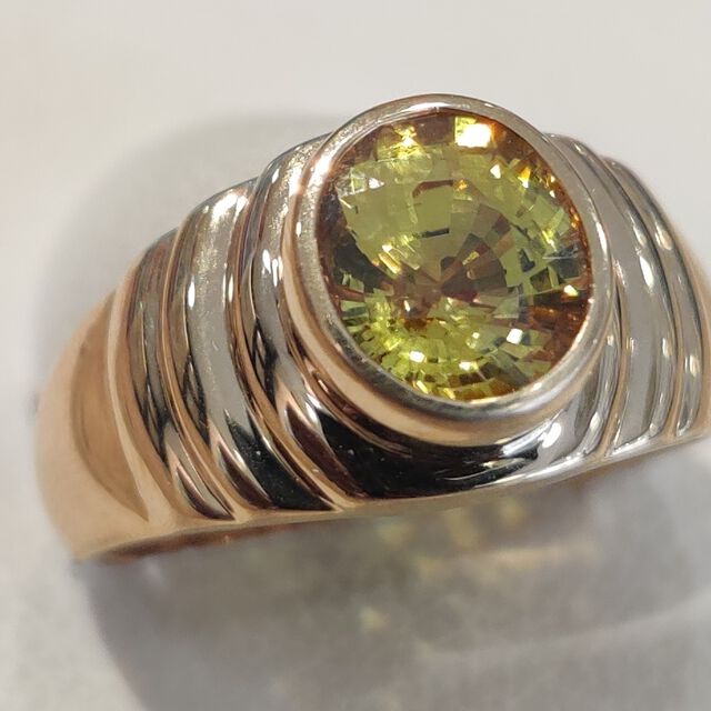 Kanaga Pushparagam Ring Price Majestic Ring With Yellow Sapphire
