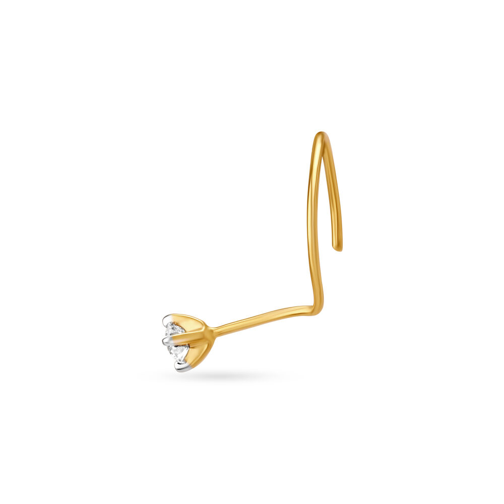 Mia By Tanishq 14kt Yellow Gold Diamond Nose Pin | Office jewelry, Yellow  gold, Diamond