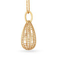 Striking Floral Mesh Gold Pendant,,hi-res image number null