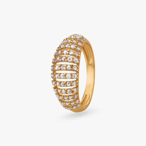 Shimmer Arc Gold Ring
