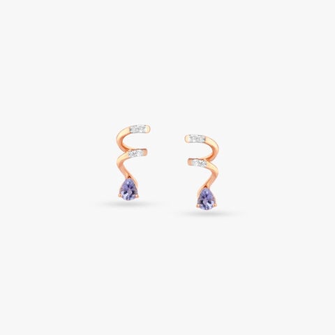 Twisted Grace Diamond Stud Earrings