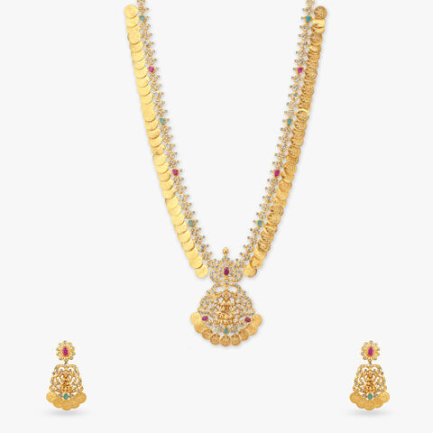 Lakshmi Kasumala Gold Temple Necklace Set