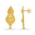 Traditional 22 Karat Yellow Gold Heart Drops,,hi-res image number null