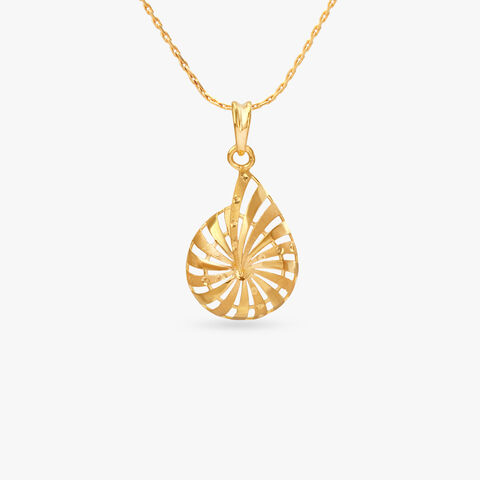 Radiant Swirl Gold Pendant