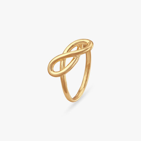 Infinity Whisper Gold Ring