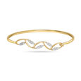 14 KT Yellow Gold Creeper Chic Diamond Bangle,,hi-res image number null