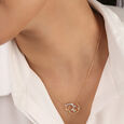 Cosmic Whirl 14KT Diamond Pendant With Chain,,hi-res image number null