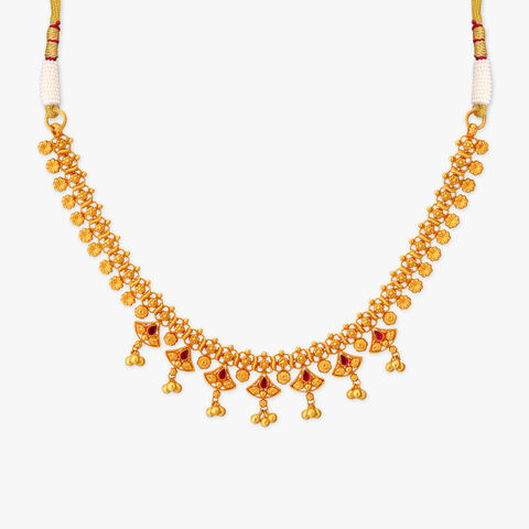 Floral Rhythm Gold Necklace Set