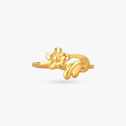 Floral Swirl Gold Ring