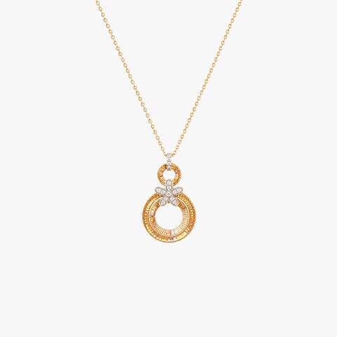 Spectrum Blossom Diamond Pendant with Chain