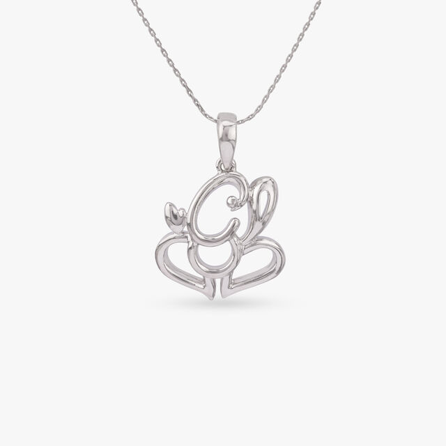Divine Ganesha Silver Pendant