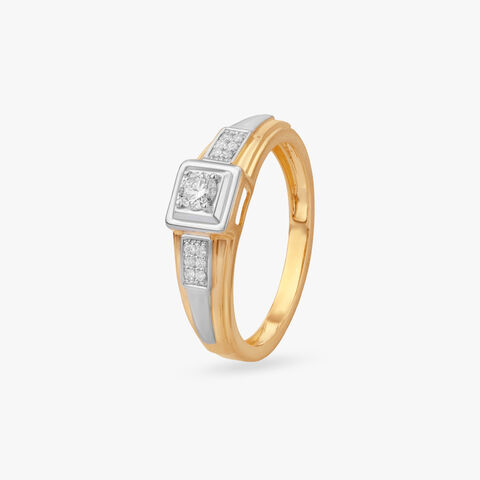 Statement Square Diamond Ring For Men