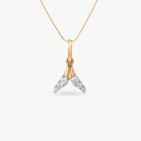 Mermaid Tail Diamond Pendant for Kids