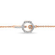 14 KT Rose Gold Hexagon Diamond Bracelet,,hi-res image number null
