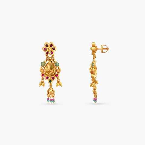 Royal Essence Gold Drop Earrings
