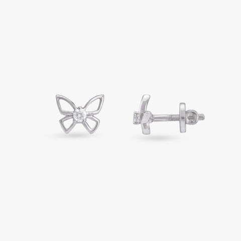 Bow Whimsy Diamond Stud Earrings