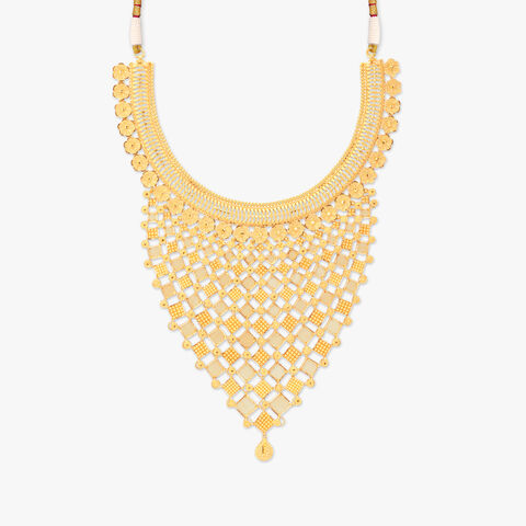 Regal Tapestry Gold Necklace Set
