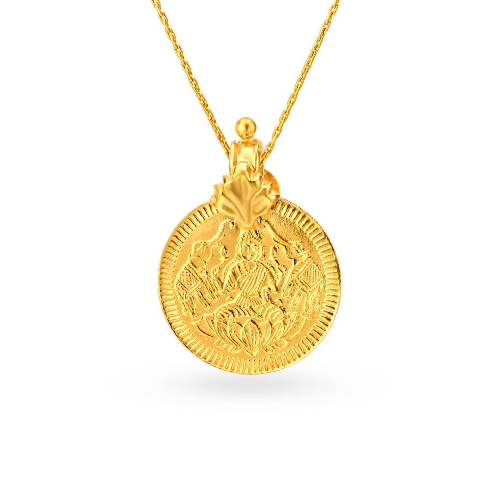Stunning Gold Lakshmi Kasu Pendant