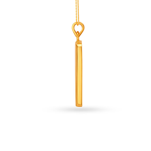 Honeycomb Style Gold Pendant For Men,,hi-res image number null